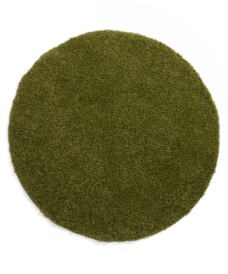 Round thick rug - Shaggy Trend green - overzicht boven, thumbnail