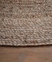 Round jute rug​ - Pure natural - close up zijkant, thumbnail