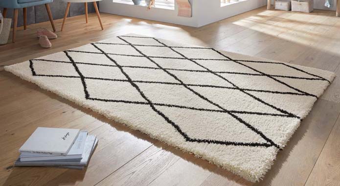 Black and white rugs