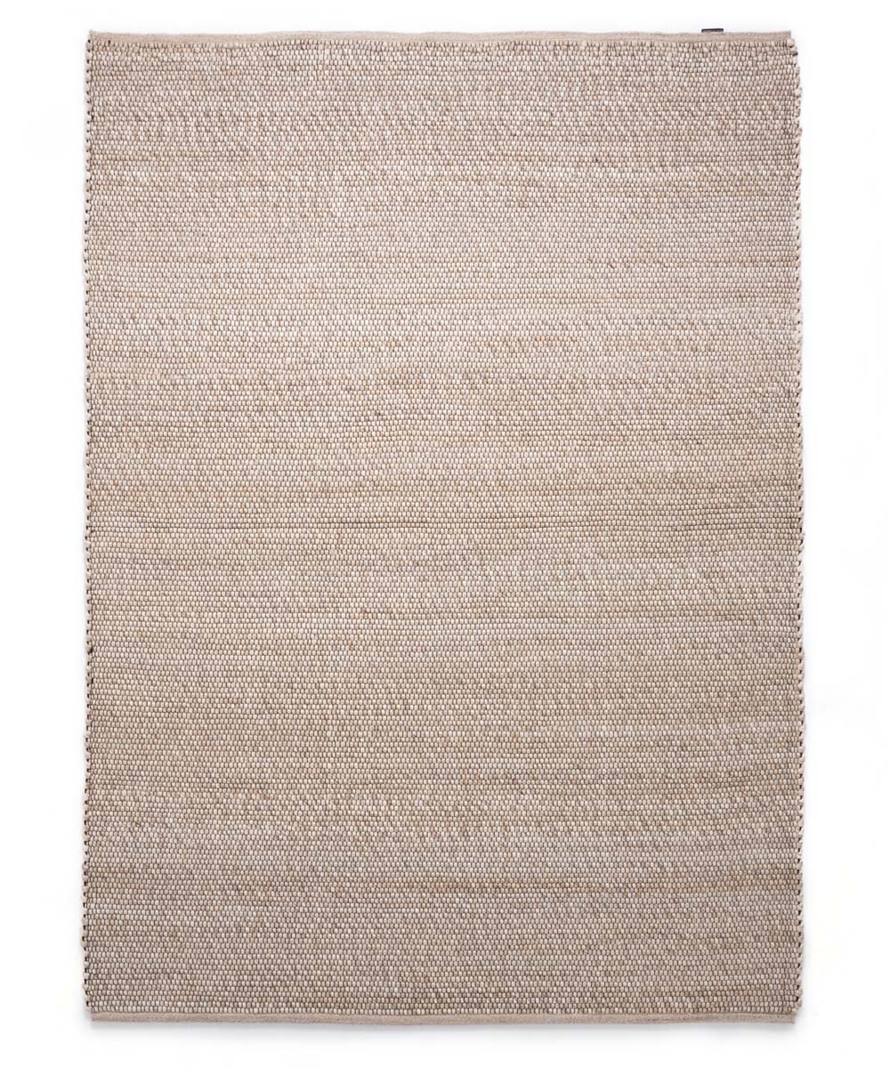 Wool rug - Lett beige/cream - overzicht boven Wool rug - Lett beige/cream - overzicht boven