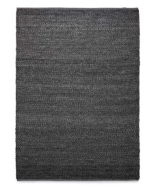 Wool rug - Lett dark grey - overzicht boven, thumbnail