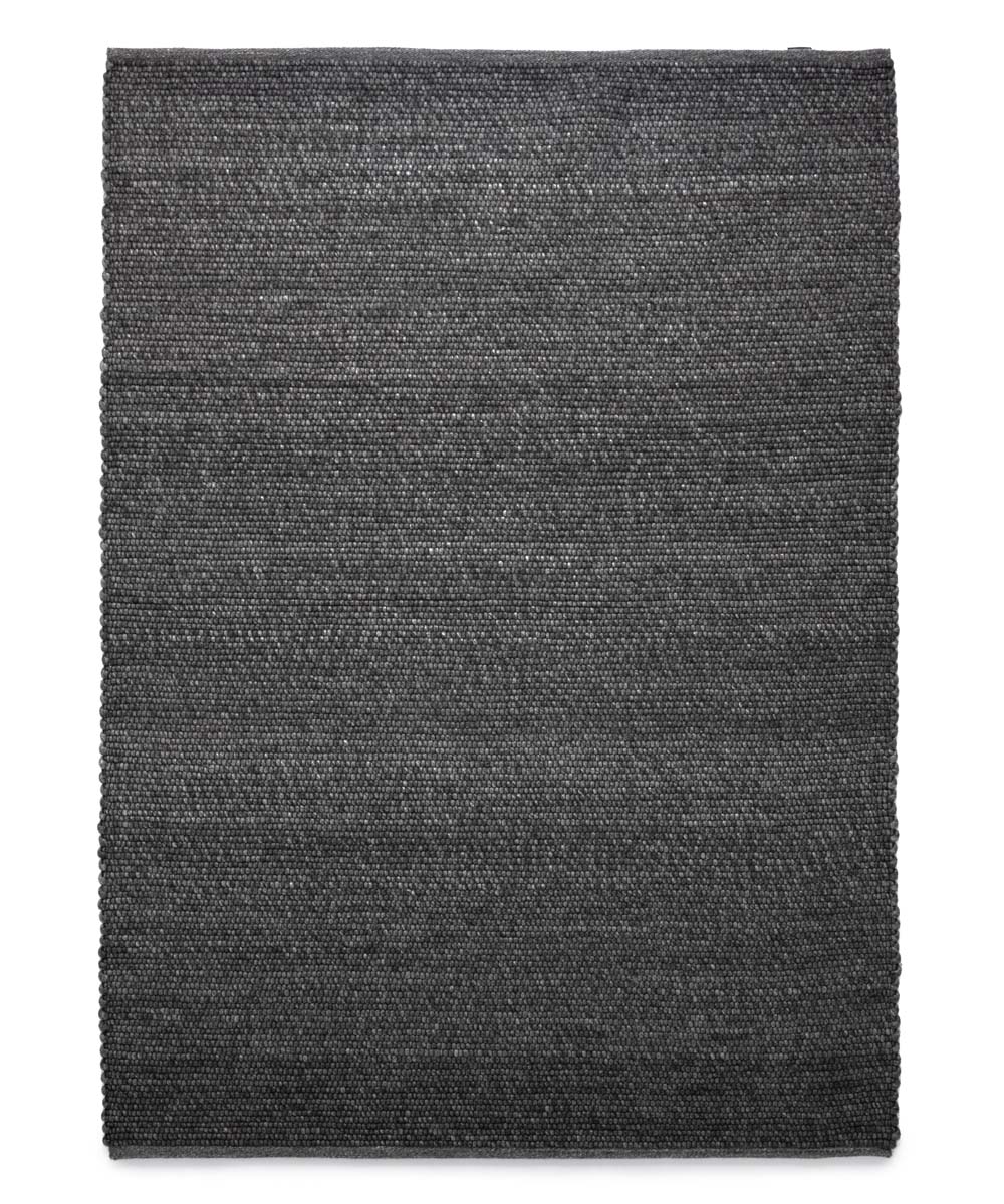 Wool rug - Lett dark grey - overzicht boven Wool rug - Lett dark grey - overzicht boven