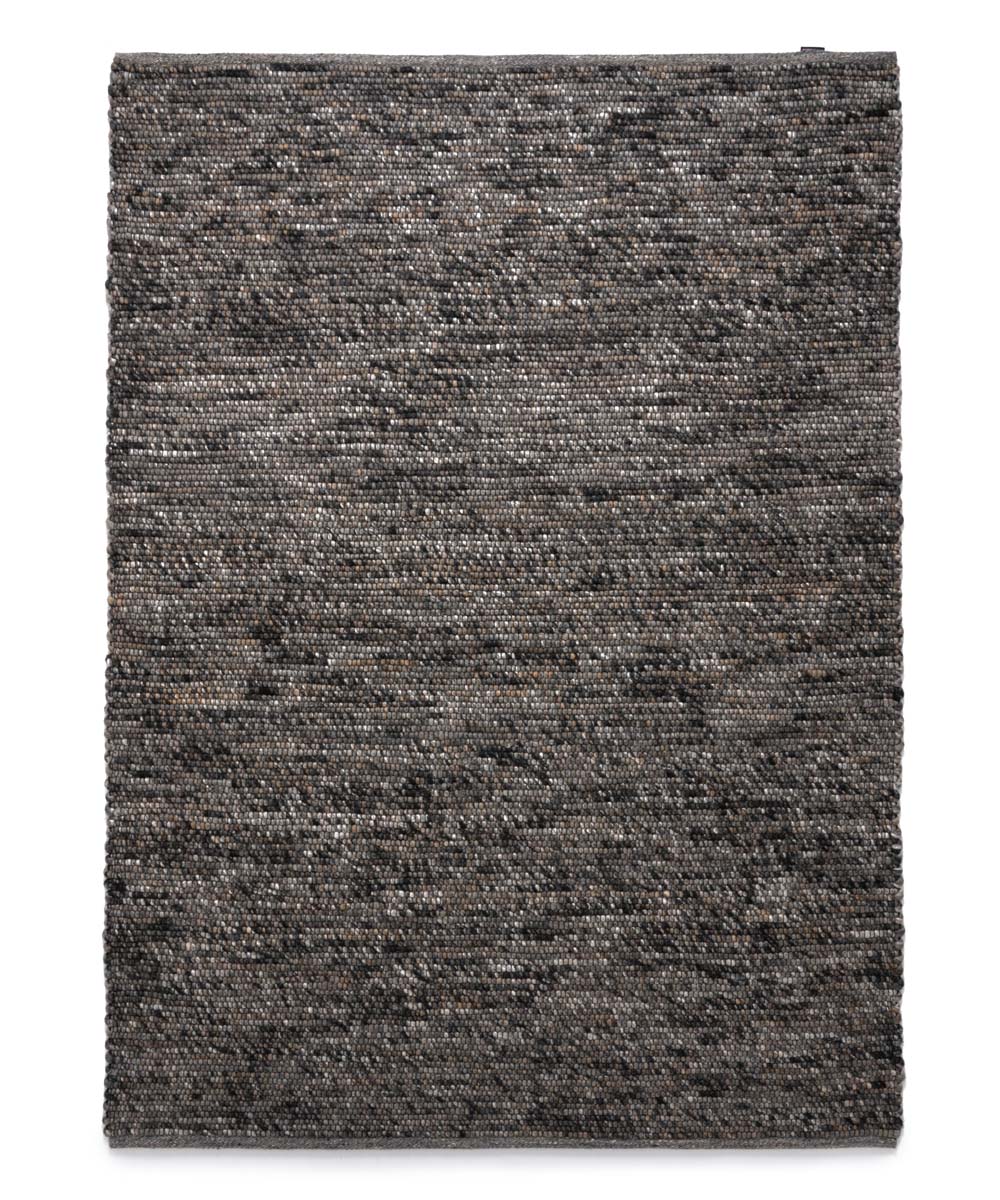 Wool rug - Lett grey/brown - overzicht boven Wool rug - Lett grey/brown - overzicht boven
