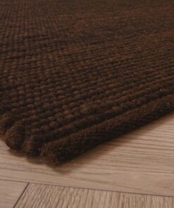 Wool rug - Lett cocoa - close up hoek, thumbnail