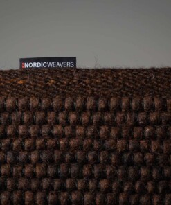 Wool rug - Lett cocoa - close up zijkant, thumbnail