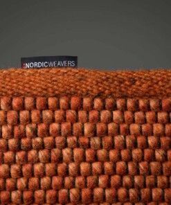 Wool rug - Lett cognac - close up zijkant, thumbnail