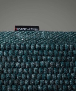 Wool rug - Lett teal - close up zijkant, thumbnail