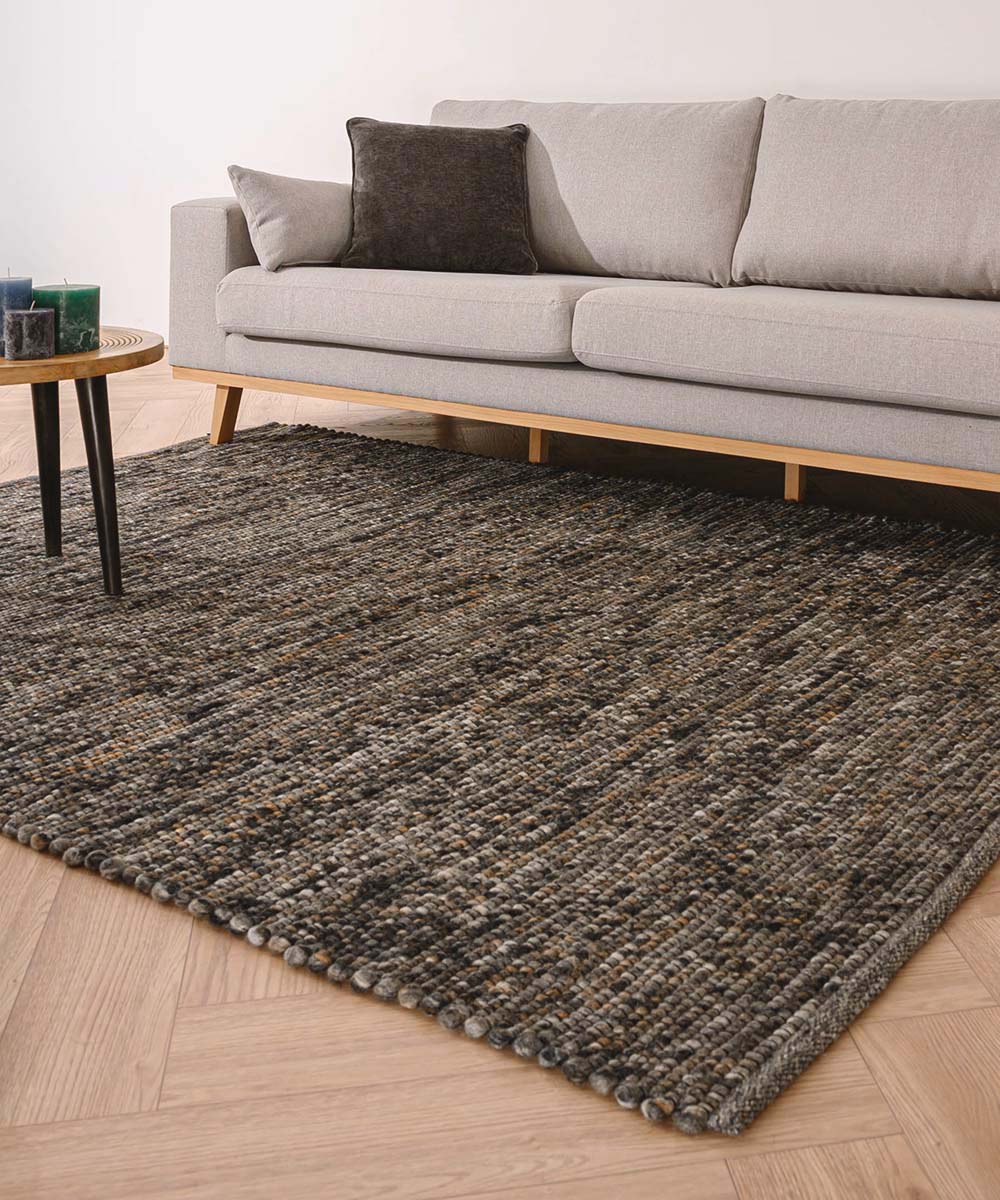 Wool rug - Lett grey/brown - sfeer Wool rug - Lett grey/brown - sfeer