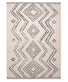 Berber rug - Beni Ouarain Bahij cream/black - overzicht boven, thumbnail