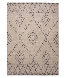 Berber rug - Beni Ouarain Sufian grey/black - overzicht boven