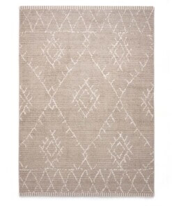 Berber rug - Beni Ouarain Sufian light grey/cream - overzicht boven