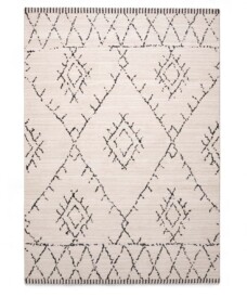 Berber rug - Beni Ouarain Sufian cream/black - overzicht boven, thumbnail