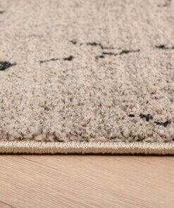 Berber rug - Beni Ouarain Sufian grey/black - close up zijkant, thumbnail