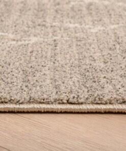 Berber rug - Beni Ouarain Sufian light grey/cream - close up zijkant, thumbnail