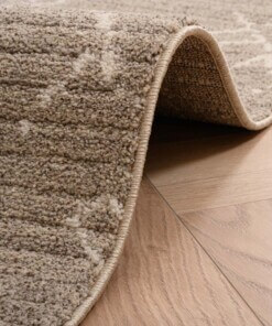 Berber rug - Beni Ouarain Sufian light grey/cream - close up rol, thumbnail