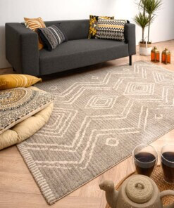 Berber rug - Beni Ouarain Bahij light grey - sfeer