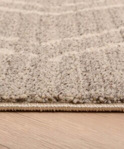 Berber rug - Beni Ouarain Bahij light grey - close up zijkant, thumbnail