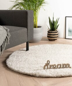 Round thick rug - Cozy Shaggy white - sfeer
