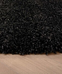 Thick rug - Shaggy Grand anthracite - close up zijkant, thumbnail
