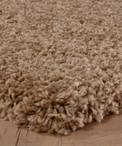 Thick rug - Shaggy Grand beige - close up hoek, thumbnail