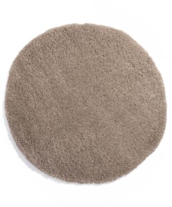 Round thick rug - Cozy Shaggy beige - overzicht boven
