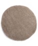 Round thick rug - Cozy Shaggy beige - overzicht boven, thumbnail