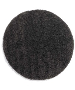Round thick rug - Cozy Shaggy dark grey - overzicht boven, thumbnail