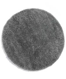 Round thick rug - Cozy Shaggy grey - overzicht boven, thumbnail
