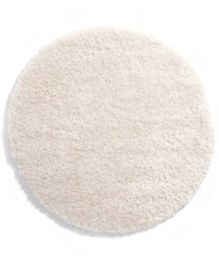 Round thick rug - Cozy Shaggy white - overzicht boven
