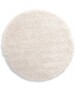 Round thick rug - Cozy Shaggy white - overzicht boven, thumbnail