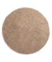 Round thick rug - Shaggy Grand beige - overzicht boven, thumbnail