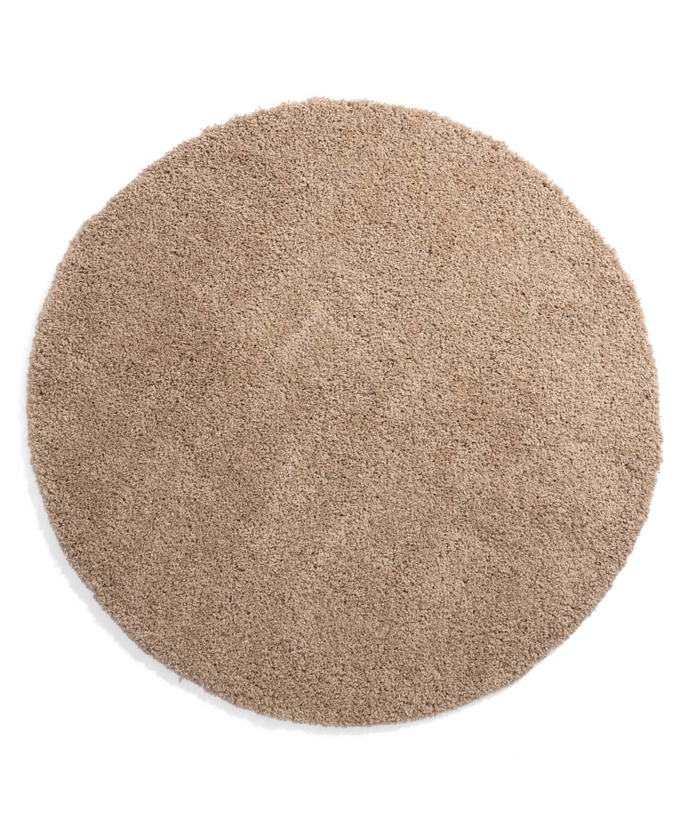 Round thick rug - Shaggy Grand beige - overzicht boven Round thick rug - Shaggy Grand beige - overzicht boven