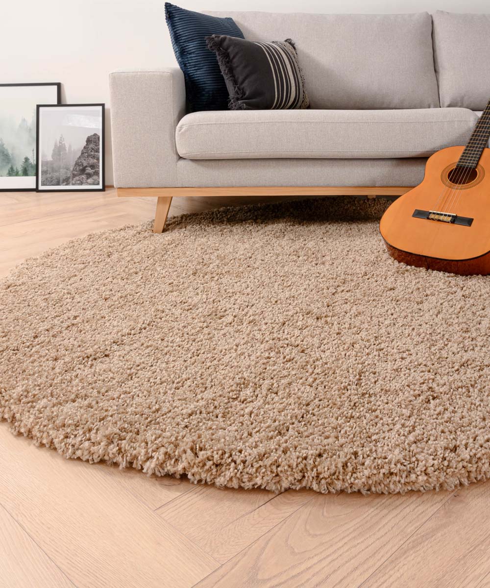 Round thick rug - Shaggy Grand beige - sfeer Round thick rug - Shaggy Grand beige - sfeer