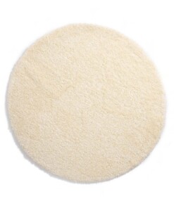 Round thick rug - Shaggy Grand cream - overzicht boven, thumbnail