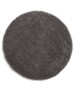 Round thick rug - Shaggy Grand dark grey - overzicht boven, thumbnail