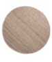 Round wool rug - Lett beige - overzicht boven, thumbnail