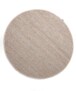 Round wool rug - Lett beige/cream - overzicht boven, thumbnail