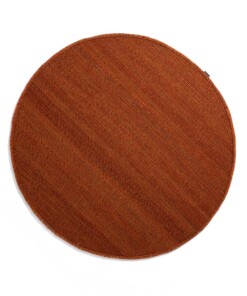 Round wool rug - Lett cognac - overzicht boven