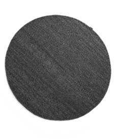 Round wool rug - Lett dark grey - overzicht boven, thumbnail