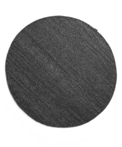Round wool rug - Lett dark grey - overzicht boven, thumbnail