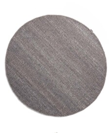 Round wool rug - Lett grey - overzicht boven, thumbnail