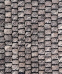 Round wool rug - Lett grey - close up materiaal, thumbnail Round wool rug - Lett grey - close up materiaal, thumbnail