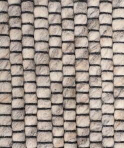 Round wool rug - Lett light grey - close up materiaal, thumbnail Round wool rug - Lett light grey - close up materiaal, thumbnail