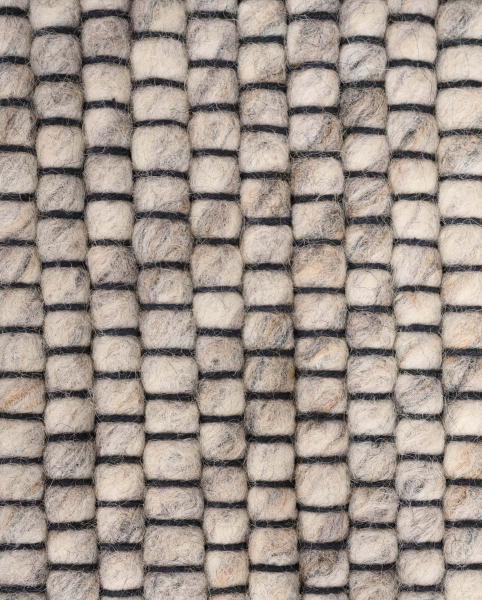 Round wool rug - Lett light grey - close up materiaal Round wool rug - Lett light grey - close up materiaal