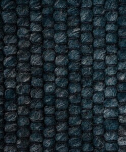 Round wool rug - Lett teal - close up materiaal, thumbnail