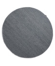 Round wool rug - Lett steel blue - overzicht boven, thumbnail