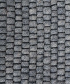 Round wool rug - Lett steel blue - close up materiaal, thumbnail Round wool rug - Lett steel blue - close up materiaal, thumbnail