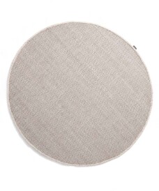 Round wool rug - Lett white - overzicht boven, thumbnail