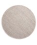Round wool rug - Lett white/beige - overzicht boven, thumbnail