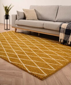 Wool rug - Vinduer ochre yellow/cream - sfeer